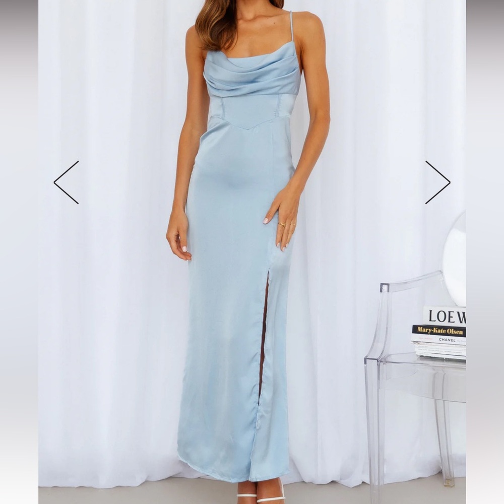Golden Thoughts Maxi Dress Blue